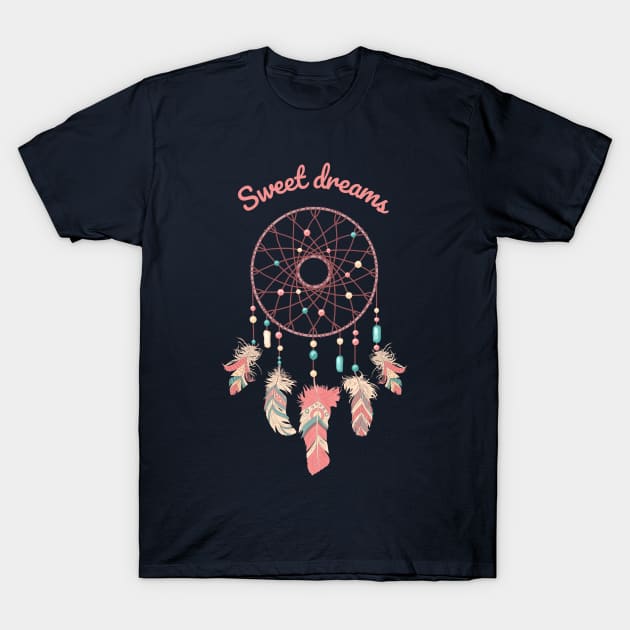 sweet dreams dream catcher T-Shirt by Pop on Elegance